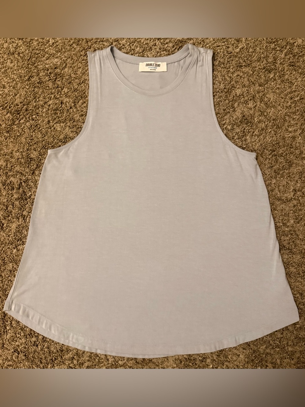 Double Zero Pale Blue Sleeveless Tank